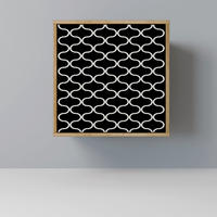 SIDEBOARD TESSELATED BLACKNESS, Eichefarben, 57,5x42x57,5 cm, Ohne Füße - Eichefarben/Multicolor, Holzwerkstoff (57.5/57.5/42cm) - SpaceRebels