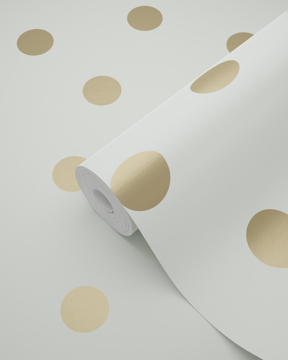 TAPETE Punkte 53 cm x 10.05 m - Weiß, Papier (53/0.1cm) - ESTAhome