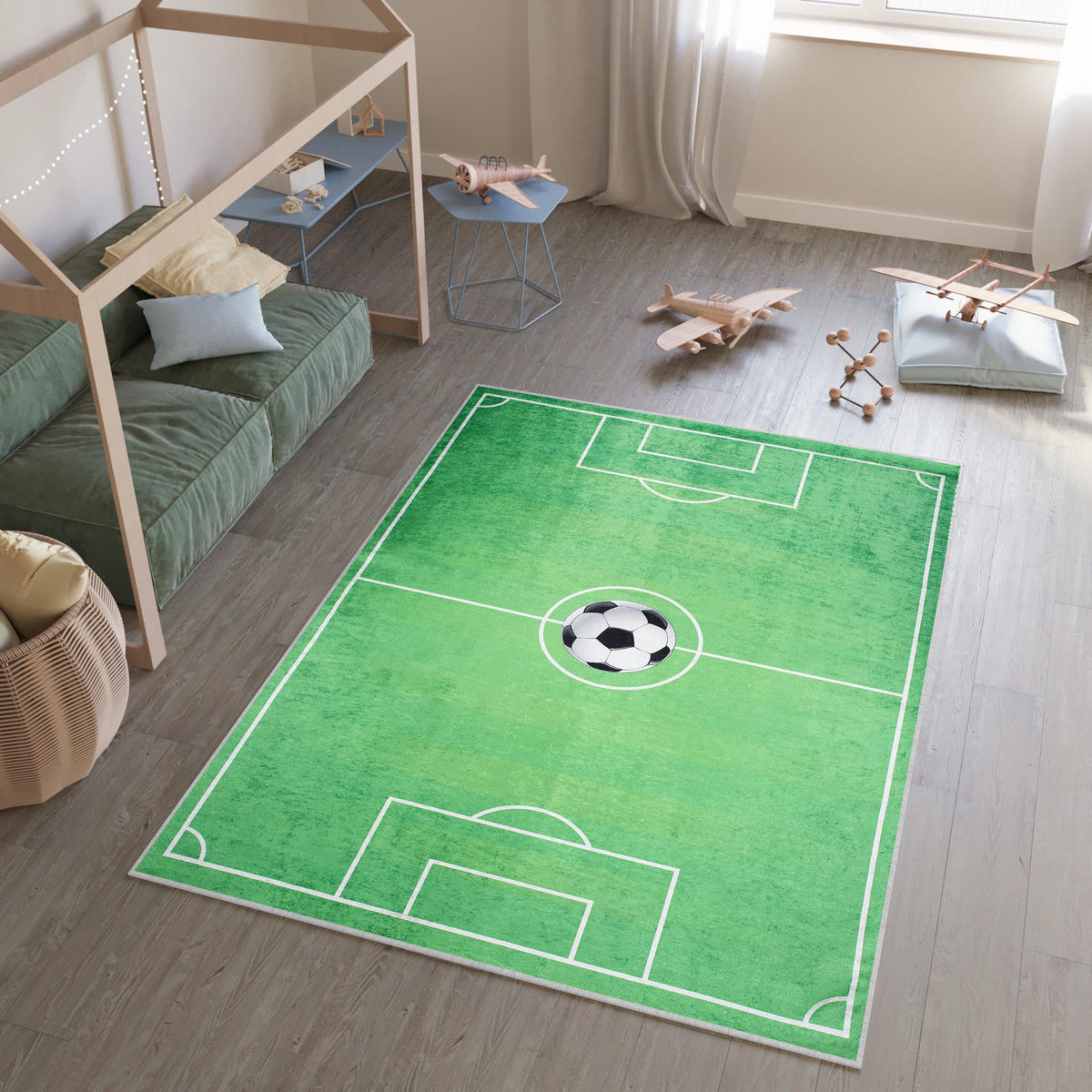 TEPPICH EMMA Grün 160/230 cm - Grün, Kunststoff (160/230cm) - Tapiso