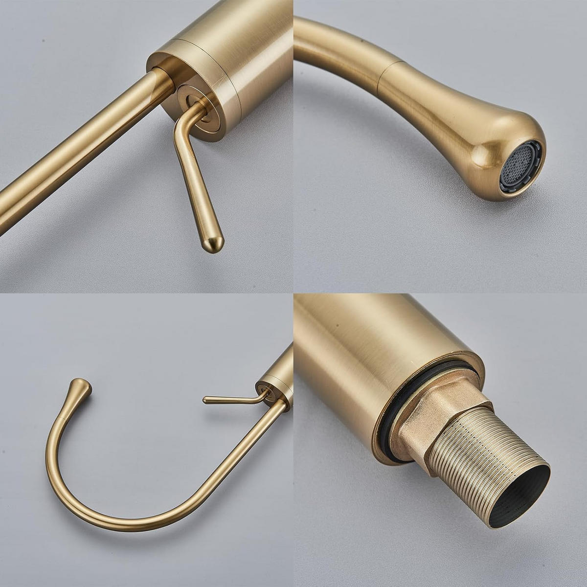 KÜCHENARMATUR, 450 x 210 mm, gold - Goldfarben, Metall (49/7/26cm) - Vallsero