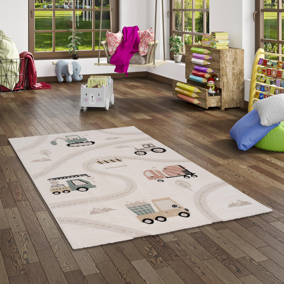 KINDER TEPPICH HAPPY KIDS - Türkis, Textil (200/290cm) - Pergamon