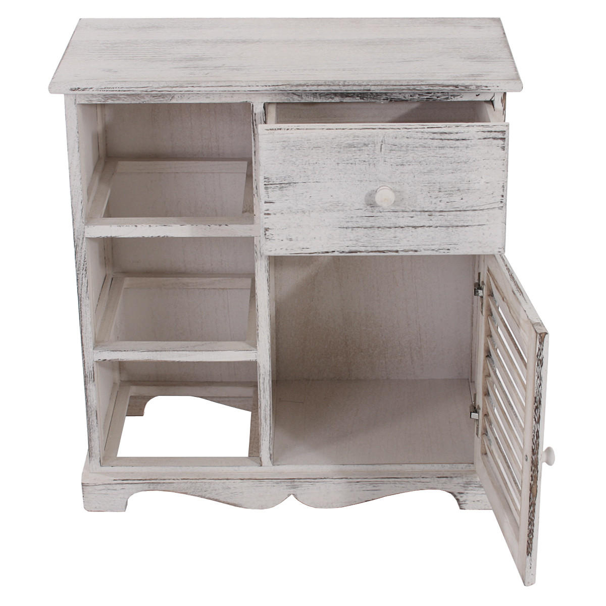 KOMMODE SCHRANK MIT 3 KÖRBEN Weiß - Weiß, Holz (60/63/30cm) - MCW