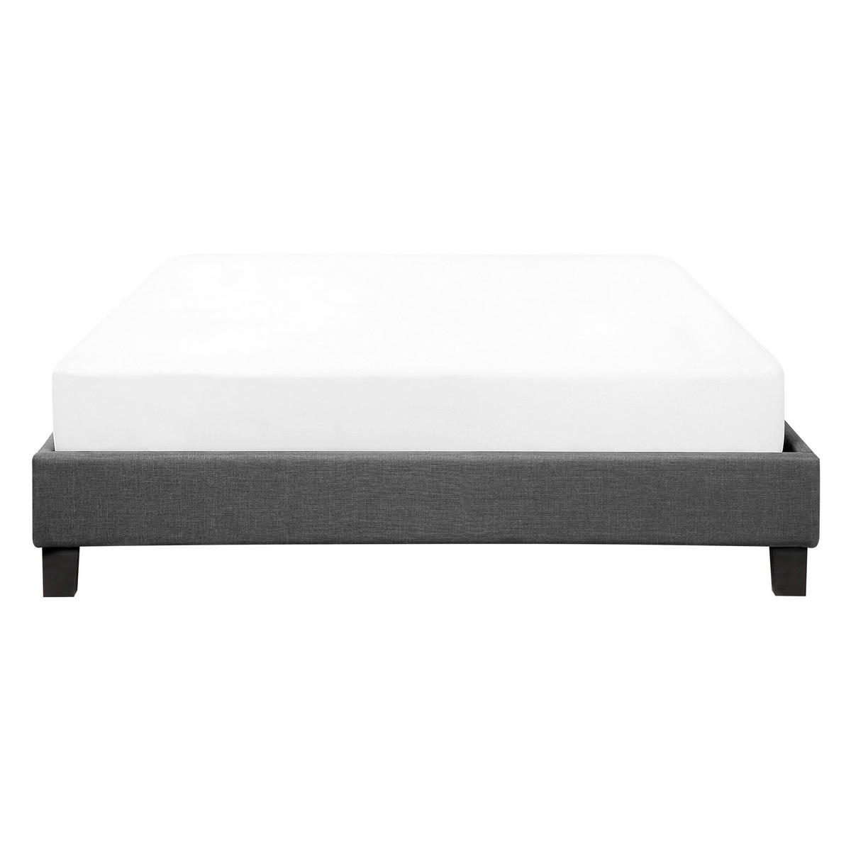 POLSTERBETT mit Lattenrost 140x200 cm Grau Roanne - Grau, Textil (140/200cm) - Beliani