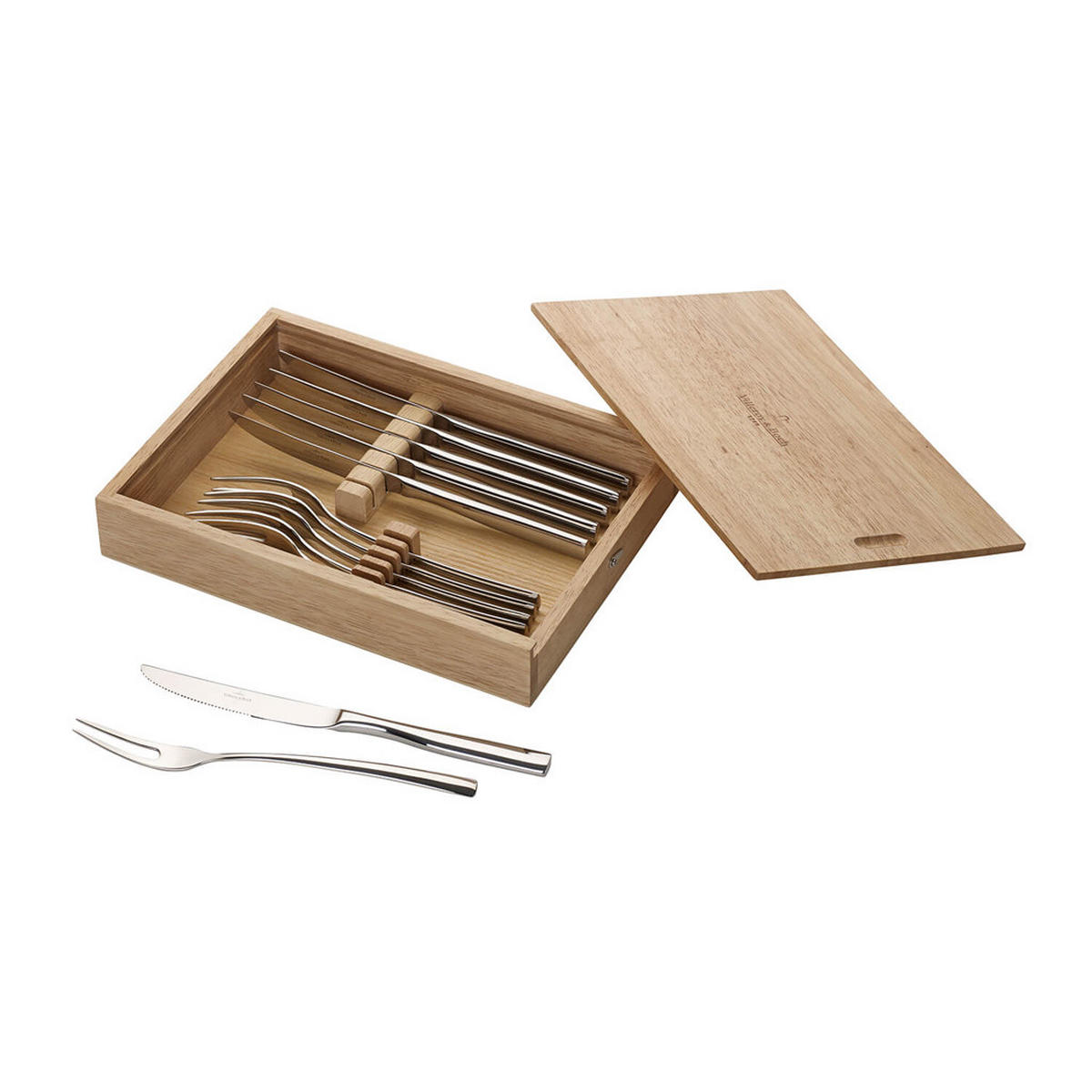 STEAKBESTECK Piemont silber 12er Set - Silberfarben, Metall - Villeroy & Boch