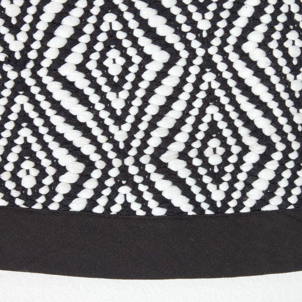 HANDWEBTEPPICH Trance rund 150 cm, geometrisch gemustert - Schwarz, Textil (150/150cm) - Homescapes