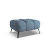 POUF Chenille Stoff Blau - Blau/Blaugrau, Textil/Metall (78/41/60cm) - Makamii