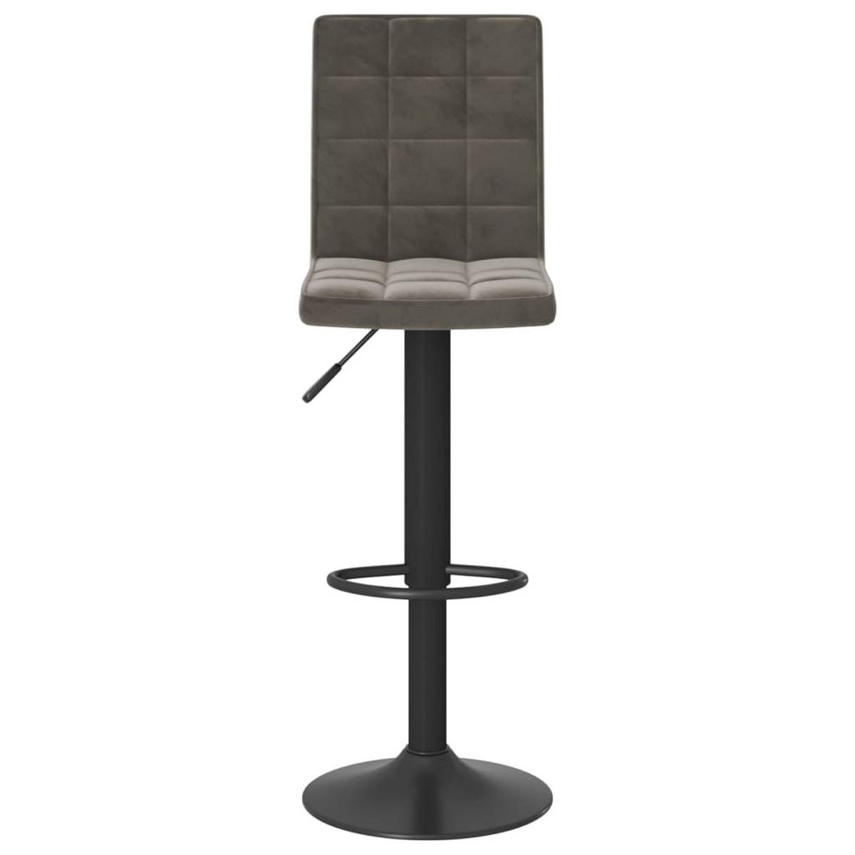 BARHOCKER 2 Stk. Dunkelgrau Samt - Dunkelgrau, Textil (52/124.5/40cm) - vidaXL