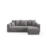 ECKSOFA mit Schlaffunktion Grau Anthrazit - Anthrazit, Textil (247/145cm) - Furnisell