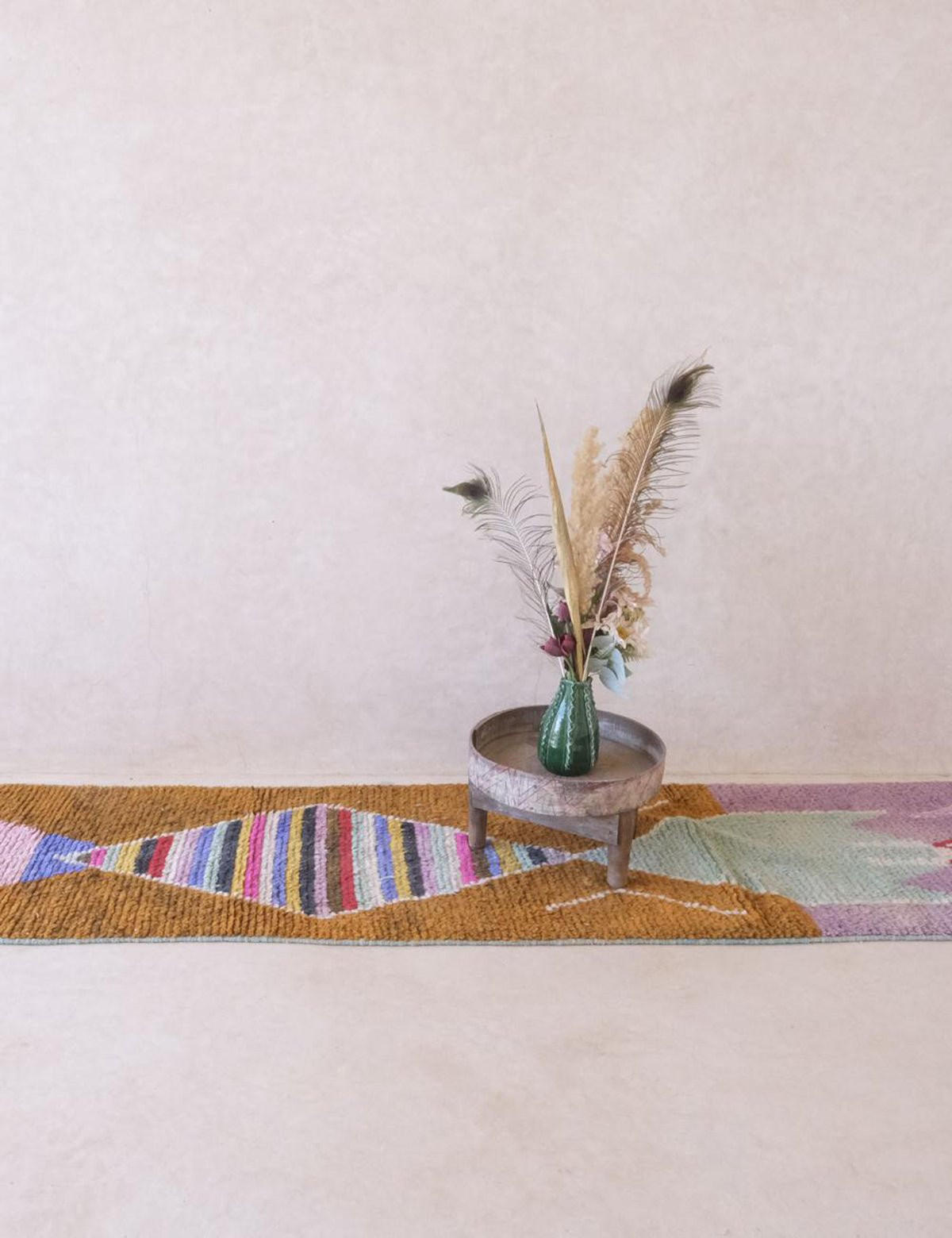 BERBERTEPPICH aus reiner Wolle mehrfarbig - Multicolor, Naturmaterialien (72/399cm) - AFK Living