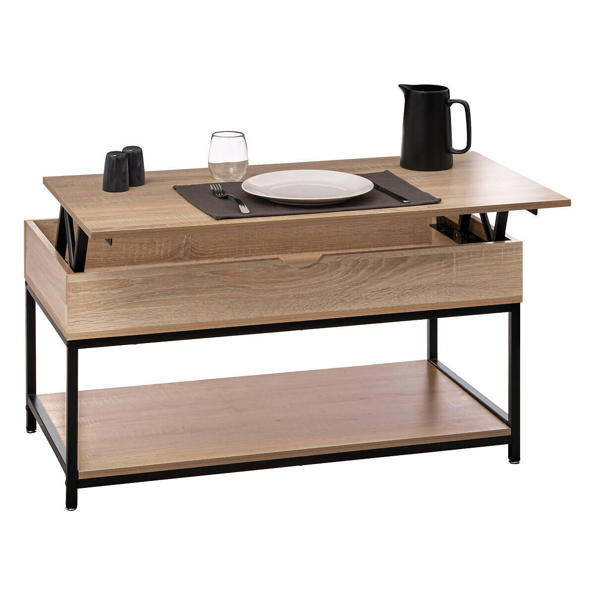 COUCHTISCH Aliaj 95/50/51 cm - Braun, Holzwerkstoff (95/50/51cm)