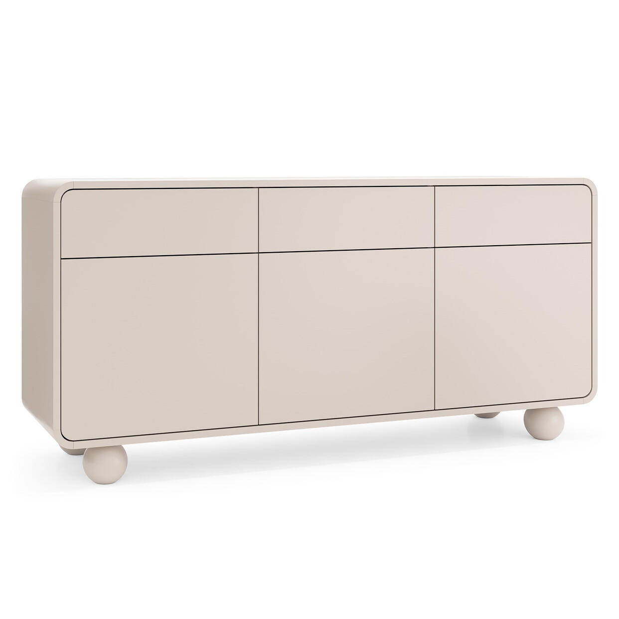 KOMMODE Kaschmir 160 cm Boheme, 3 Türen, 3 Schubladen - Kaschmir, Holz (160/75/39cm) - Emporius