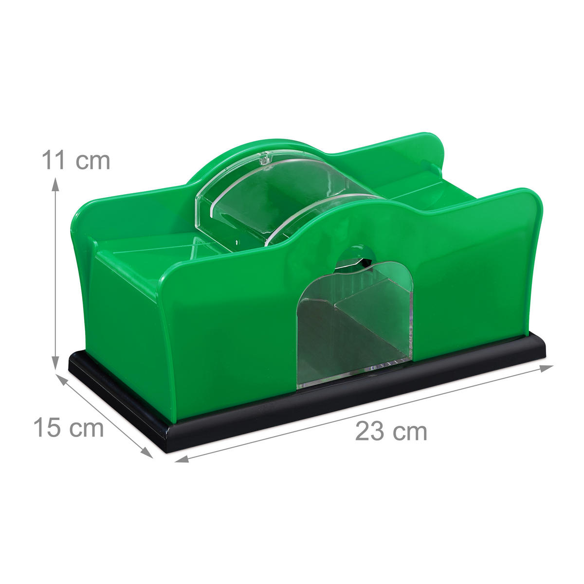 KARTENMISCHMASCHINE - Grün, Kunststoff (23/15cm) - Relaxdays