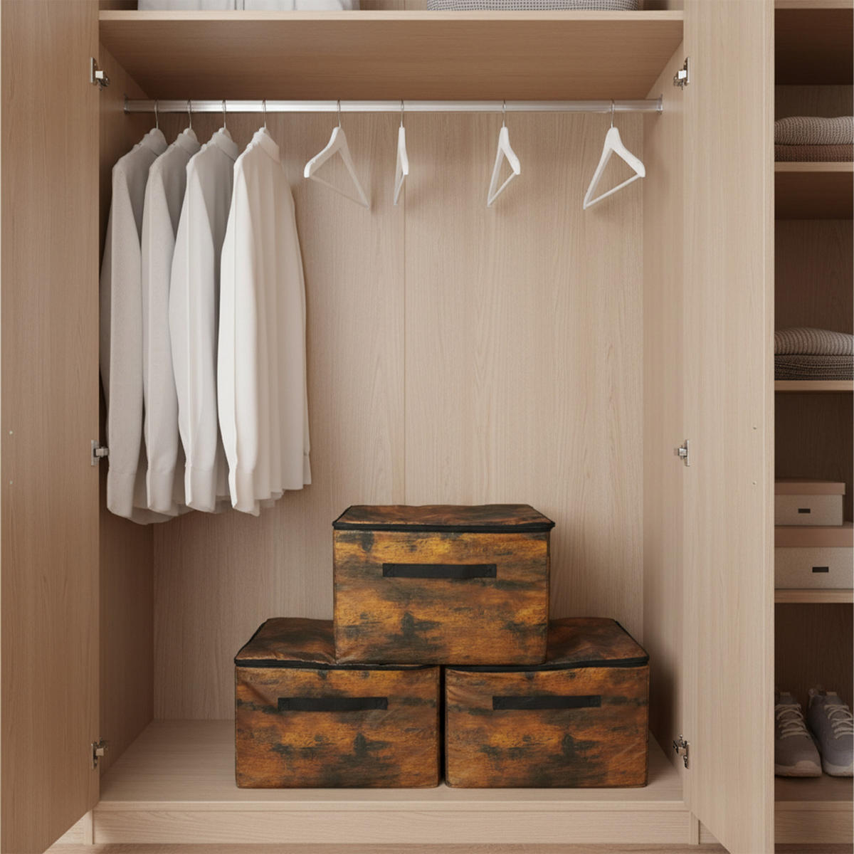 3XÚLOŽ. taška - hnědá, textil - Relaxdays