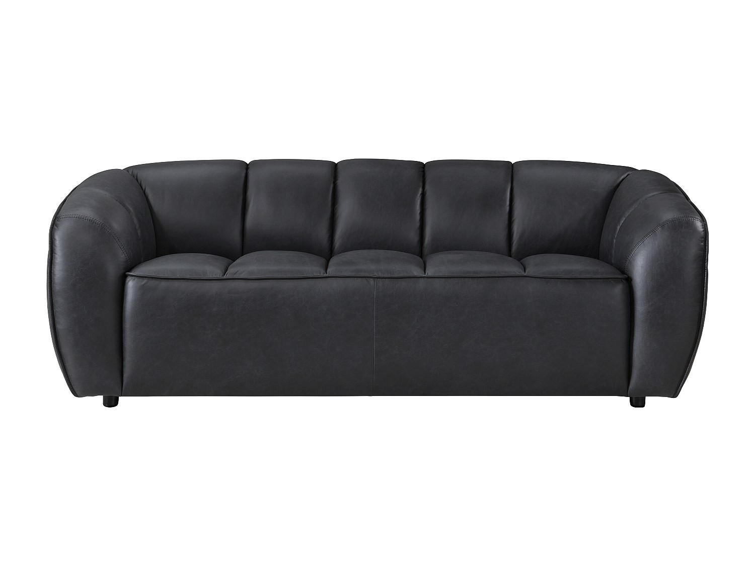 Vente-Unique Sofa Schwarz 202.5x77.5x90 cm