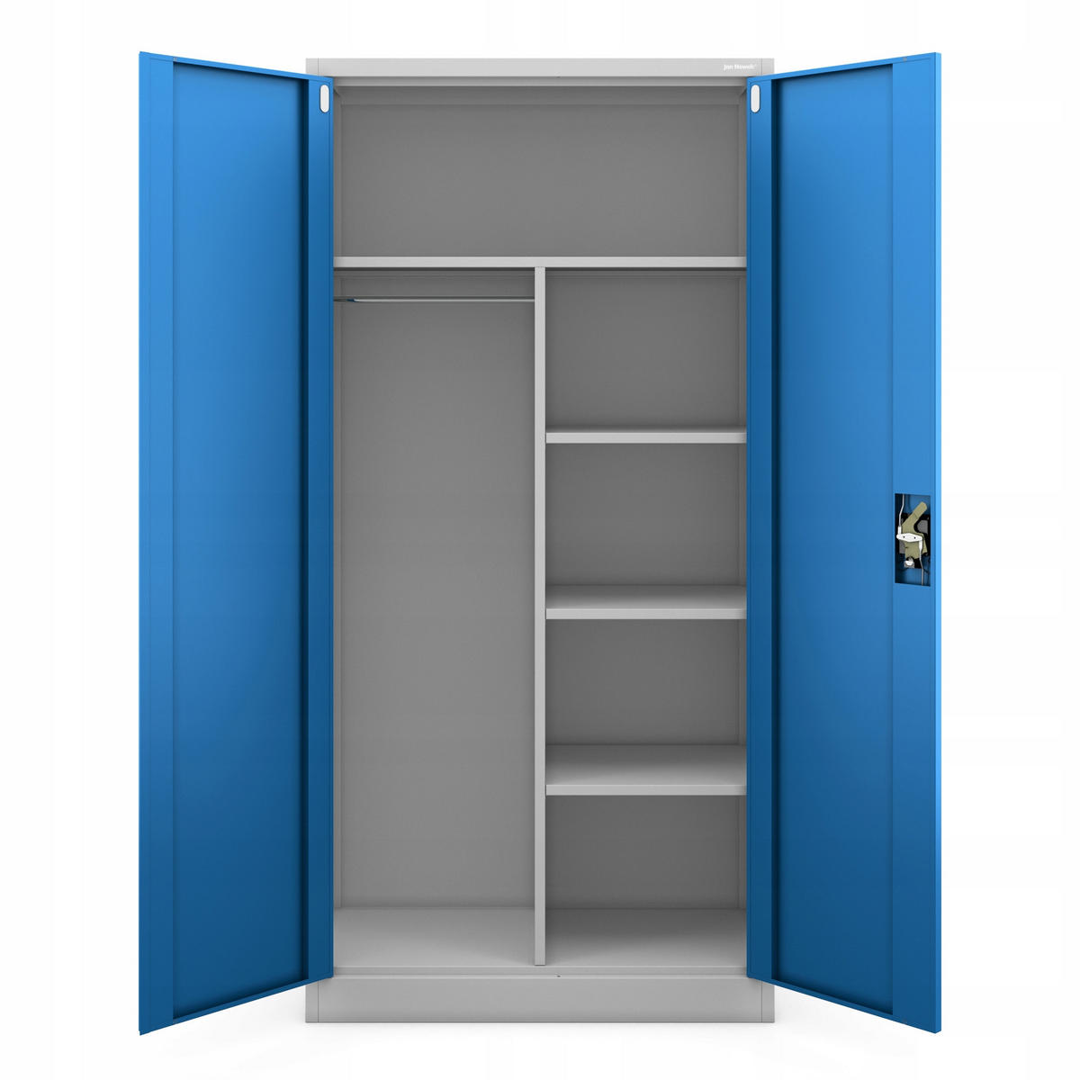 MEHRZWECKSCHRANK DAWID - Blau/Grau, Metall (90/185/45cm) - Jan Nowak