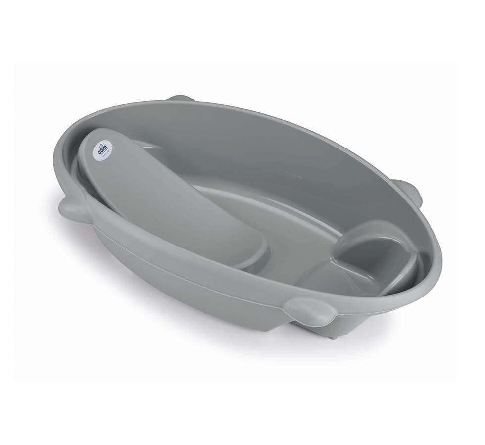 BABY-BADEWANNE Bollicina für Kinder von 0-12 Monate - Grau, Kunststoff (49/88cm) - Cam il Mondo del Bambino S.p.A.