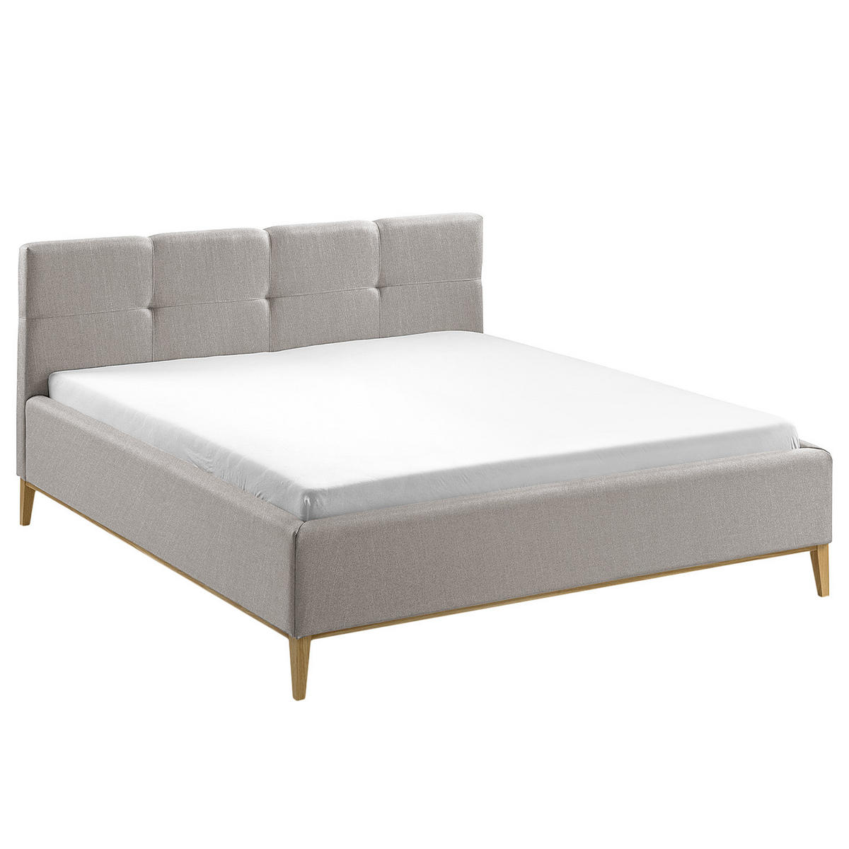 POLSTERBETT - Dunkelgrau, Textil (200/200cm) - home24