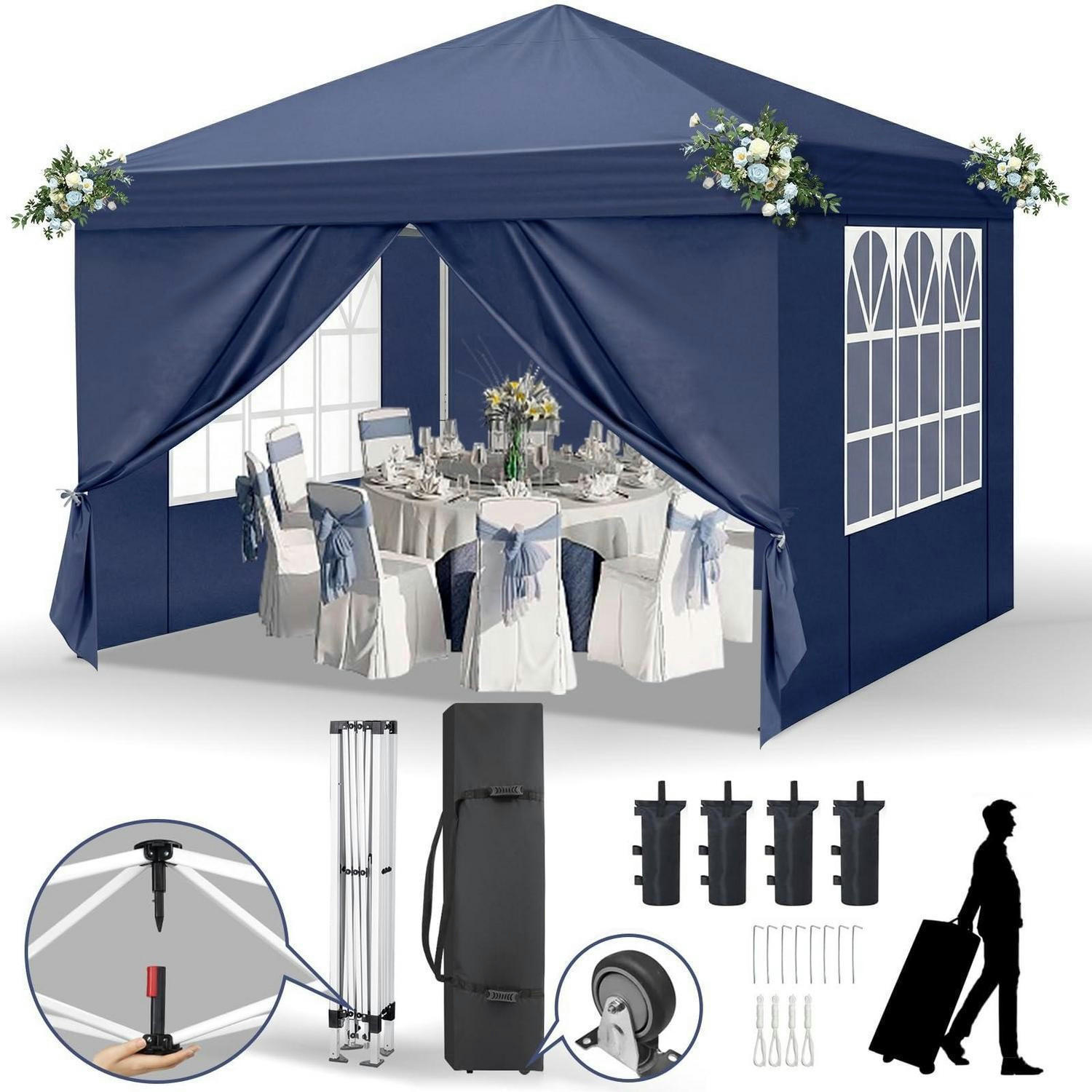 XXXLutz Faltpavillon Blau 300x255x300 cm