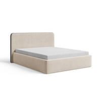 POLSTERBETT 180x200 cm mit Bettkasten, Lattenrost und Kopfteil, Eleganter Matt Velvet-Stoffbezug, Beige - Beige, Holz (180/200cm) - Chilly