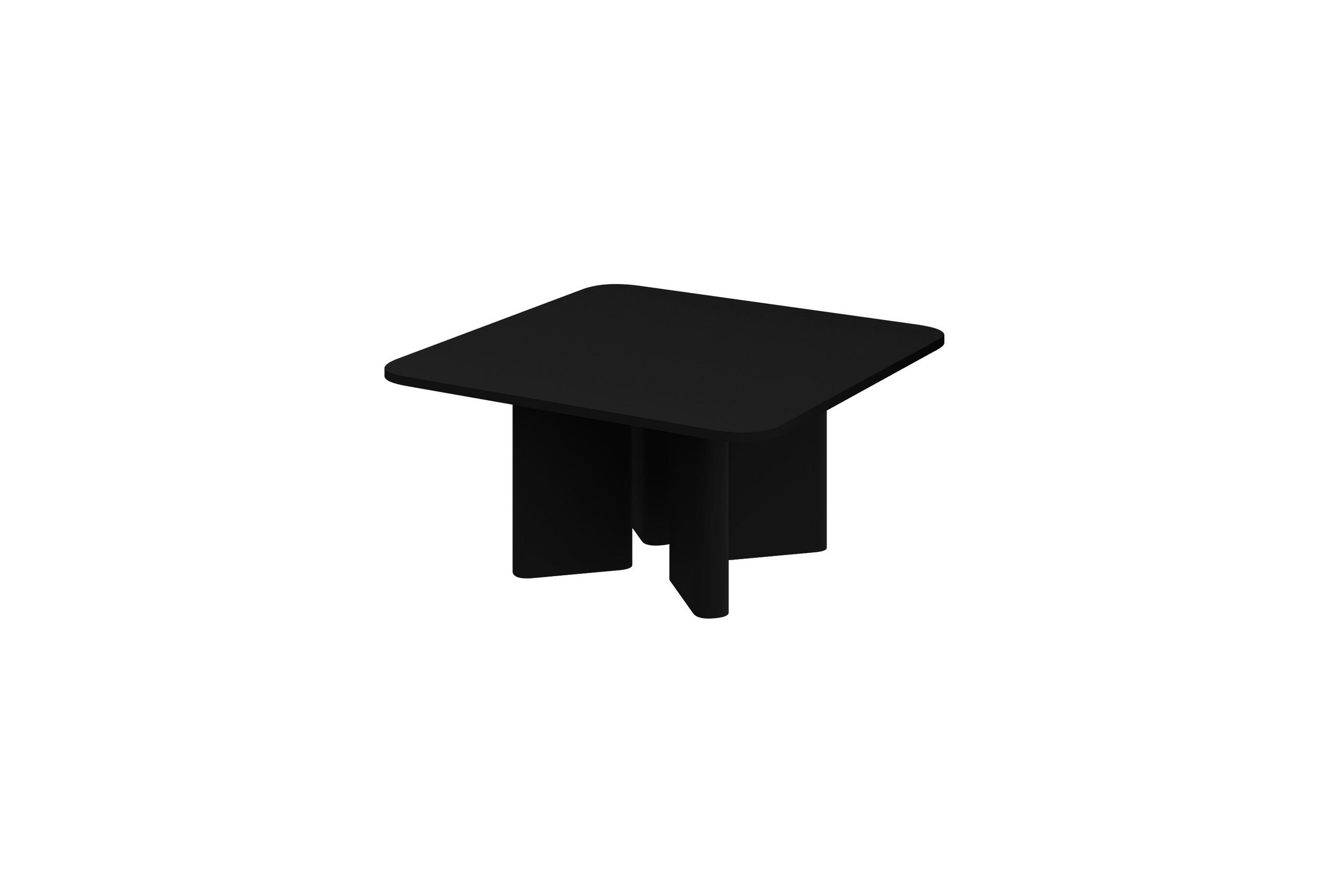 designimpex Couchtisch Schwarz 80x50x80 cm