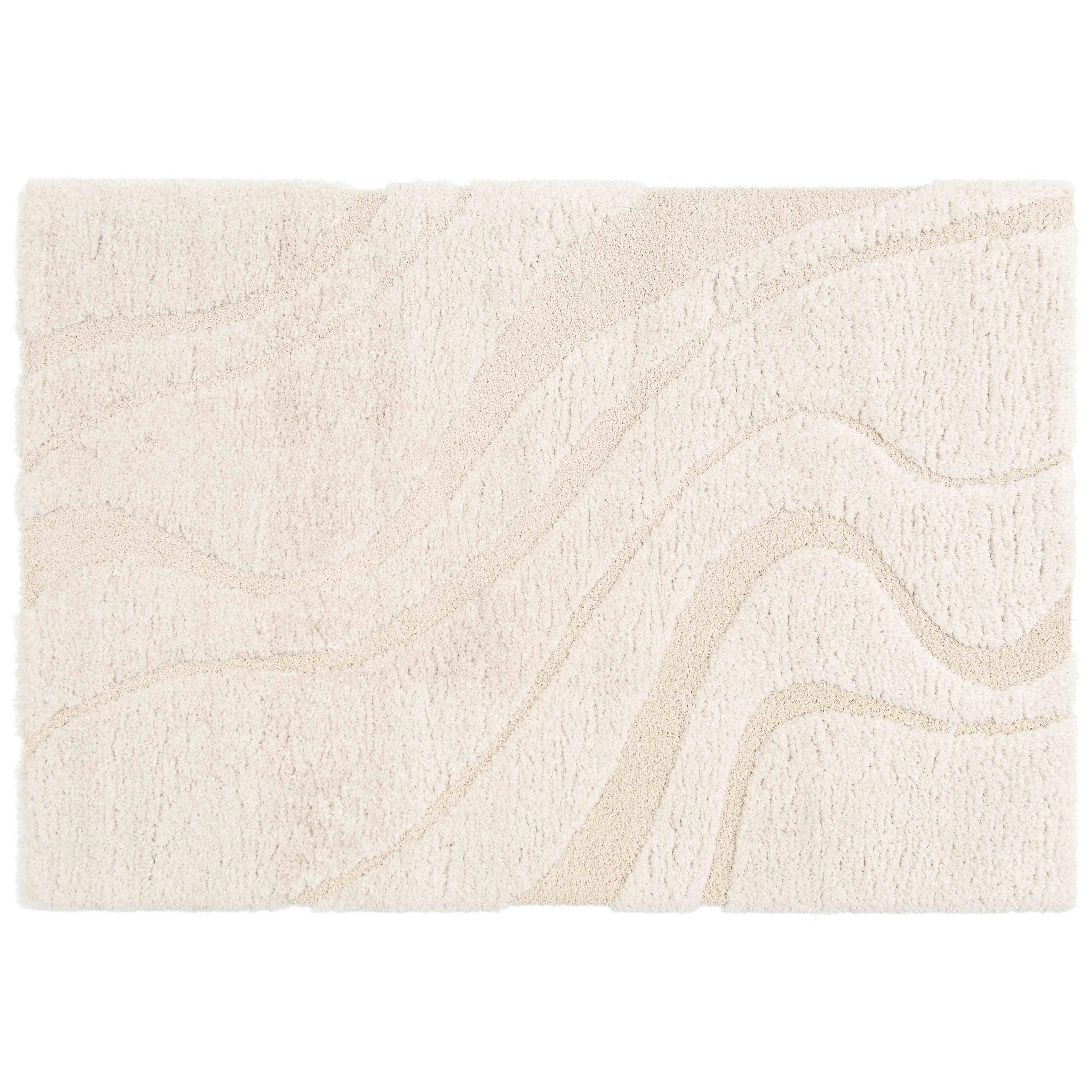 TEPPICH, Weiß - Weiß, Textil (120/170cm) - Oviala