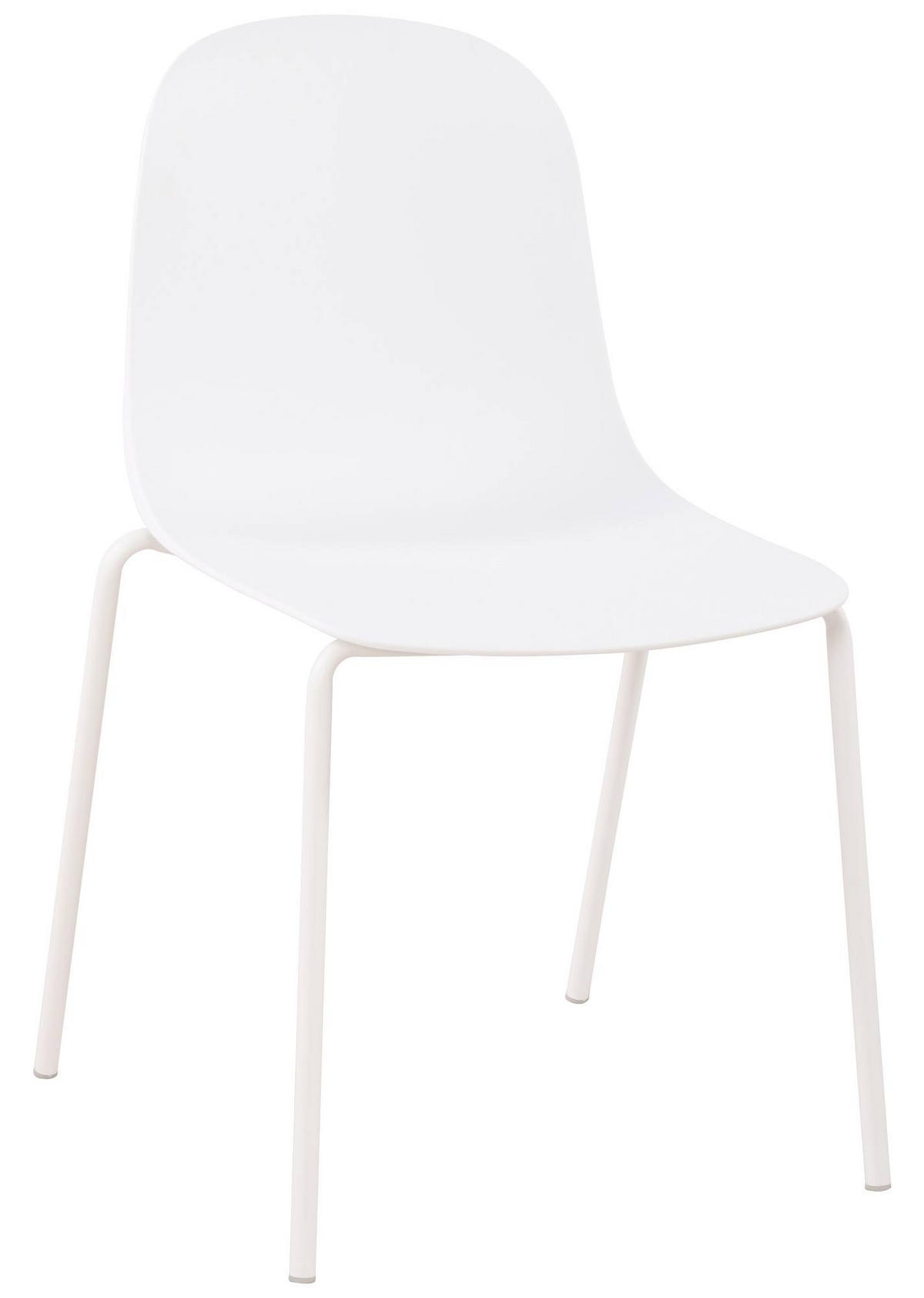 GARTENMÖBEL-SET Ella 2 Stühle 162x60x85cm Kunststoff Weiß Balkonset - Weiß, Kunststoff - DELUKE