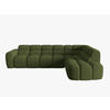 ECKSOFA rechts Lisa aus strukturiertem Stoff grün meliert 5 Sitzplätze - Grün, Textil (234/293cm) - Micadoni