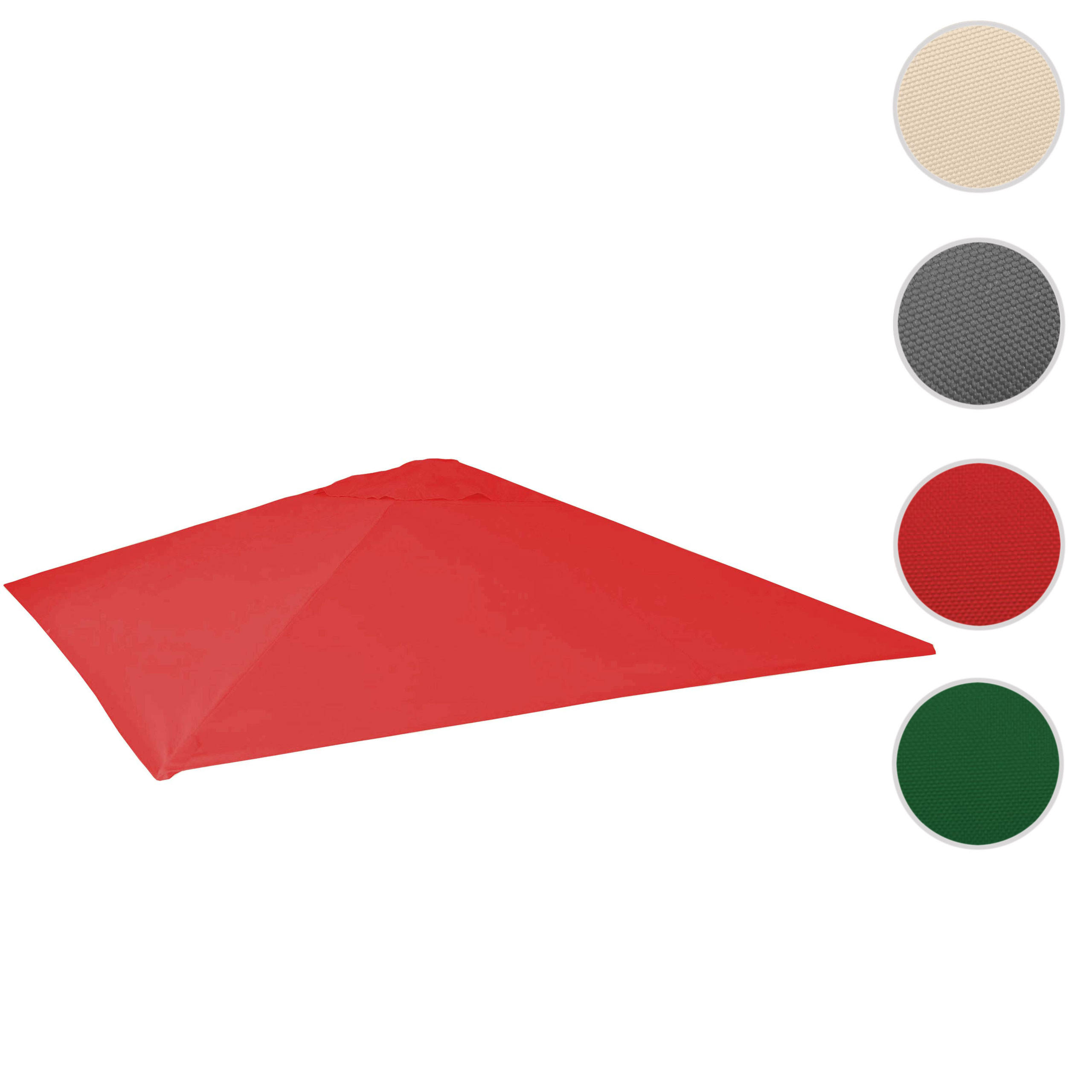 ERSATZ-BEZUG SONNENSCHIRM Rot - Rot, Textil (490/490cm) - MCW