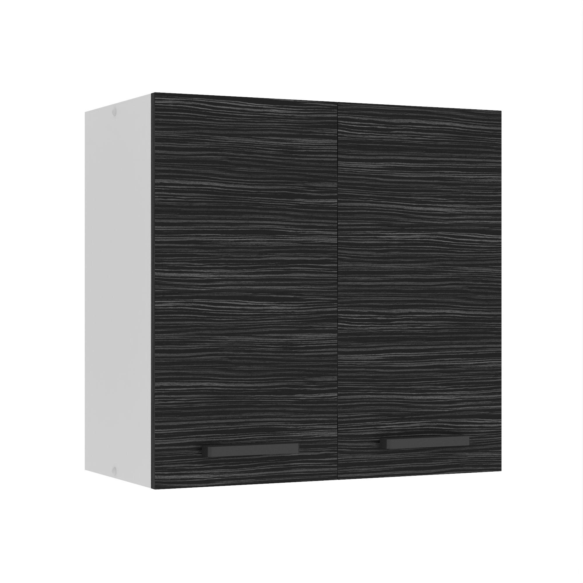 HÄNGESCHRANK SG2 60 cm, mit 2 Türen, Königliches Ebenholz - Schwarz, Holz (60/58/29.6cm) - B BELINI GROUP