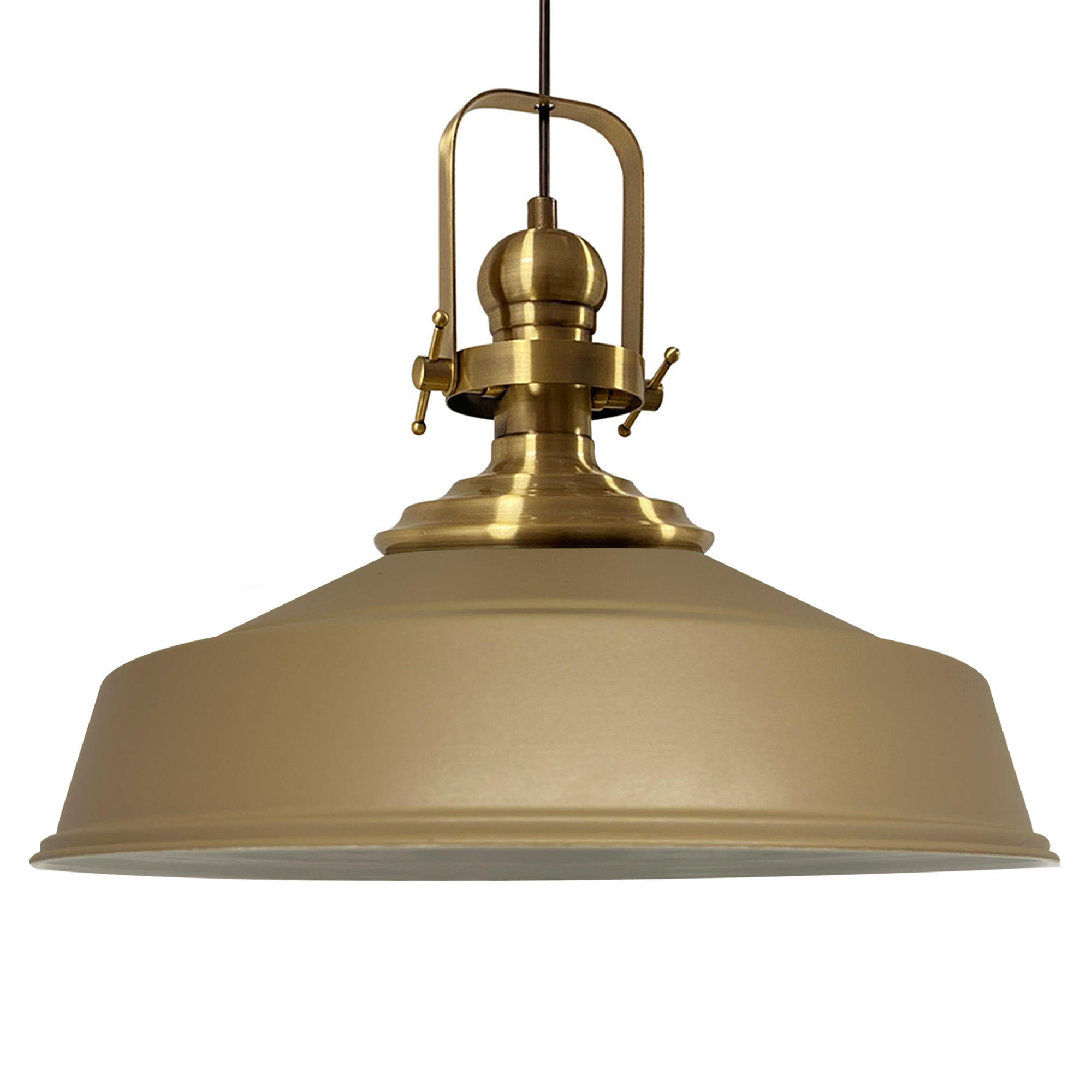 PENDELLEUCHTE Asletl 40/30 cm - Beige, Metall (30/40/33cm) - Bamyum