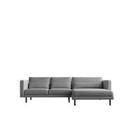 ECKSOFA L-form Dani Stoff Verita Stahl Rechts - Hellgrau, Holz (281/174cm) - Kaiser Möbel