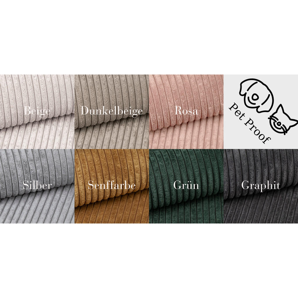Thumbnail - Kaiser Möbel Schlafsofa, Graphit, Holz, Füllung: Silikon, L-Form, Ottomane links,L-Form, 142x83x250 cm, Wohnzimmer, Sofa...