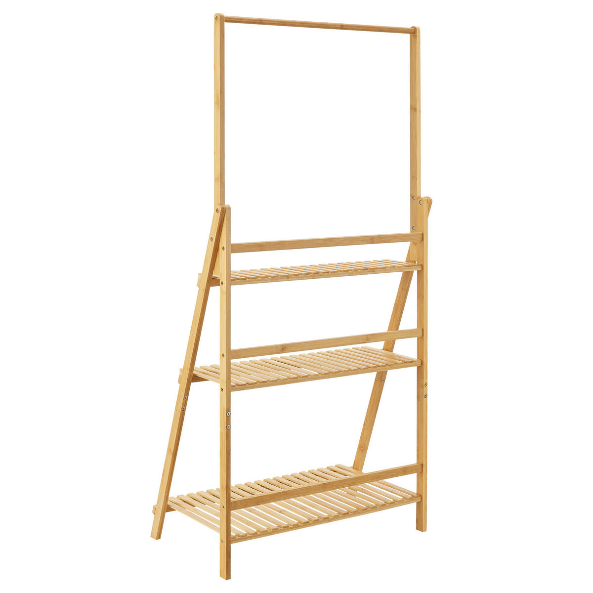 LEITERREGAL Brändö - Naturfarben, Holz (70/144/39.5cm) - [en.casa]