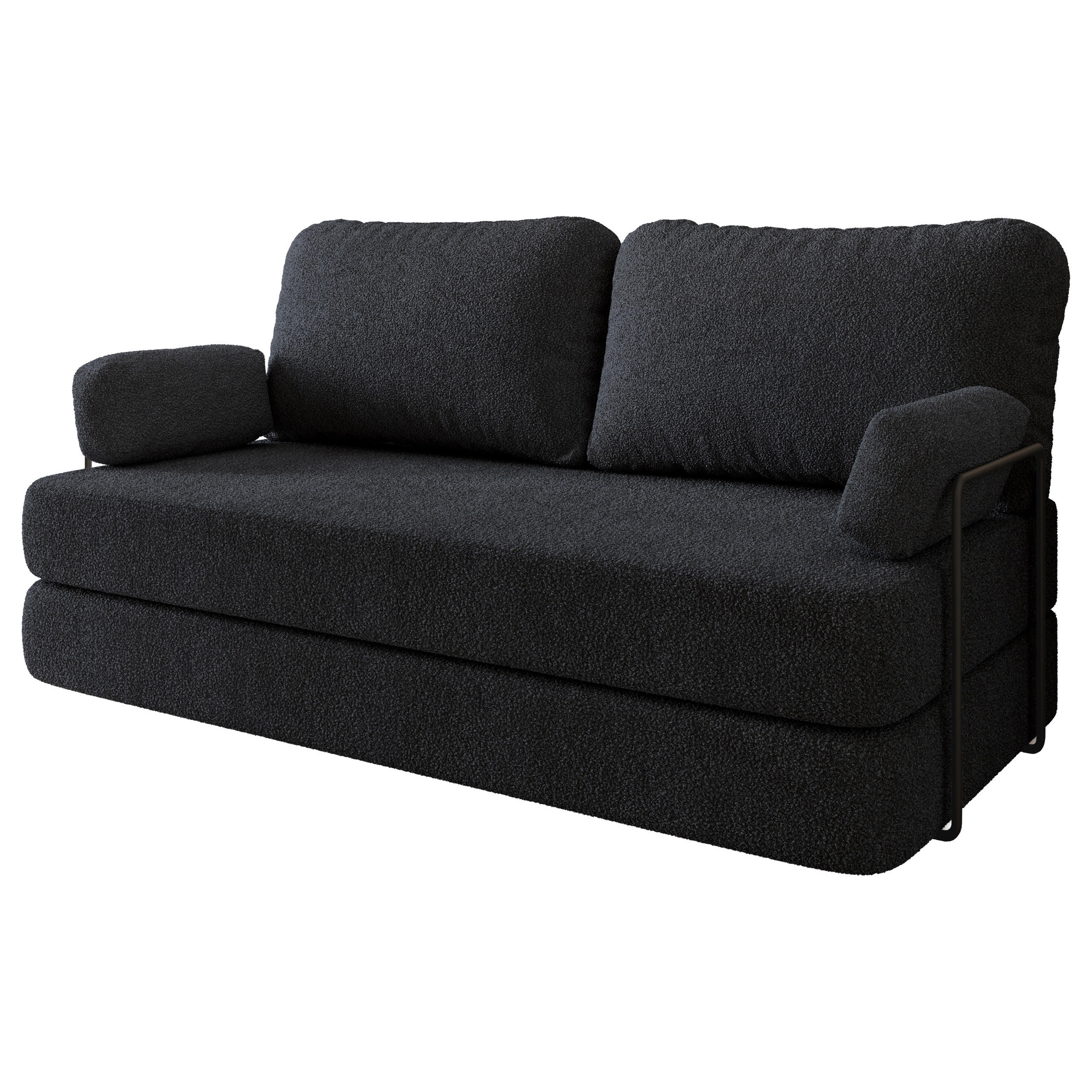 Masseno Bettsofa Schwarz 170x86x80 cm