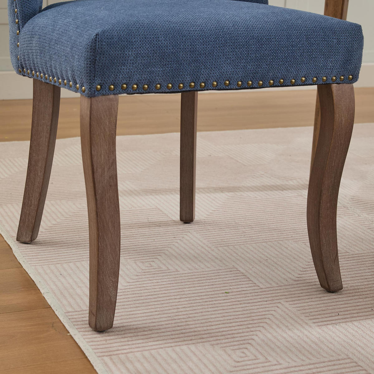 STUHL-SET DE-36340 2 Stück mit durchbrochener Rückenlehne Blau - Blau, Holz (51/82.5/58cm) - ComfortXL