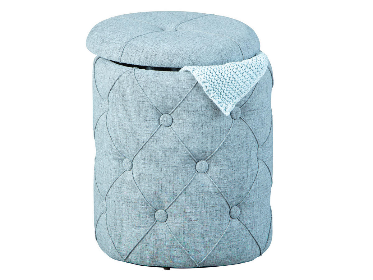 POUF grau - Grau, Holzwerkstoff (34/40/34cm) - ebuy24