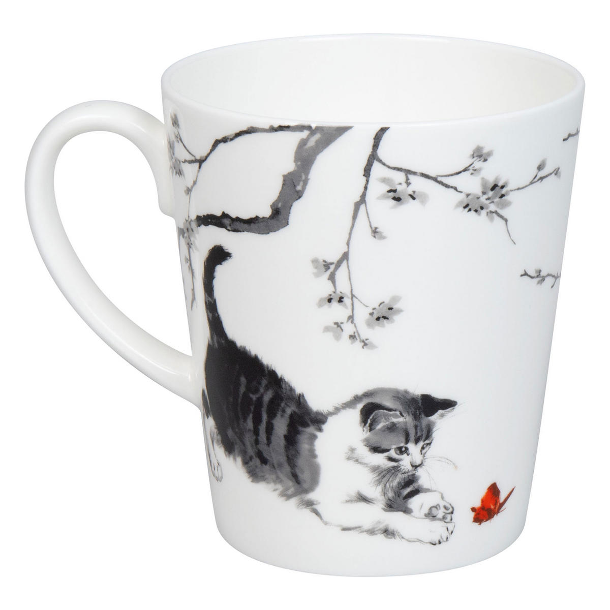 KAFFEEBECHER Wunderbar - Cats im Geschenkkarton - Naturfarben, Keramik (0.6L) - Könitz