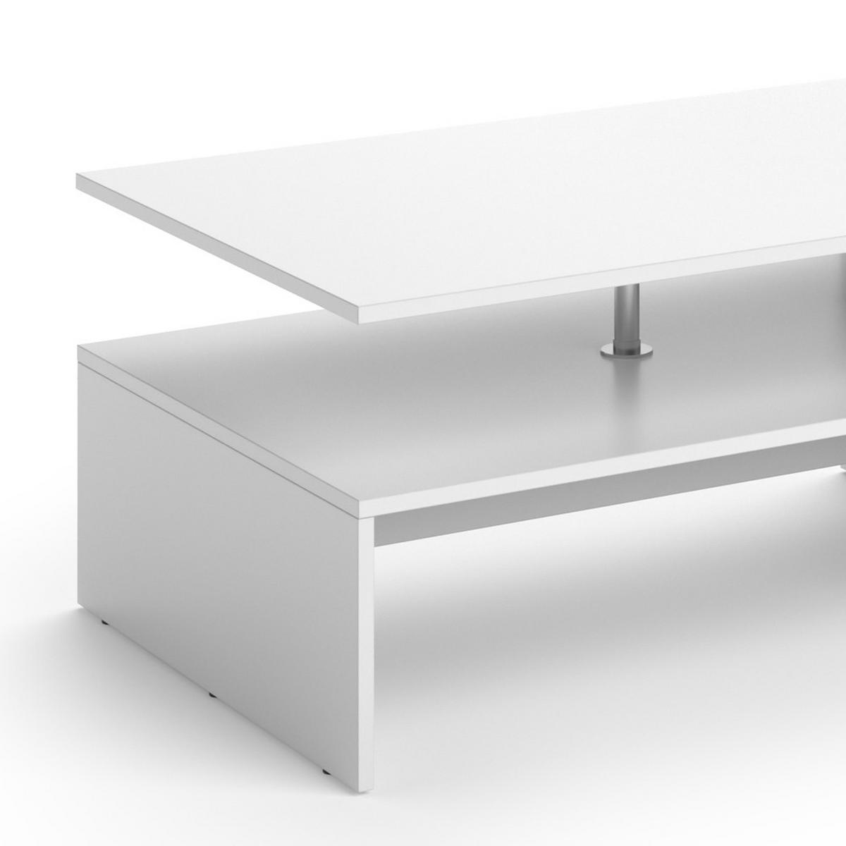 COUCHTISCH Amato Weiß 90 x 60 cm - Weiß, Holzwerkstoff (60/90/42cm) - Vicco