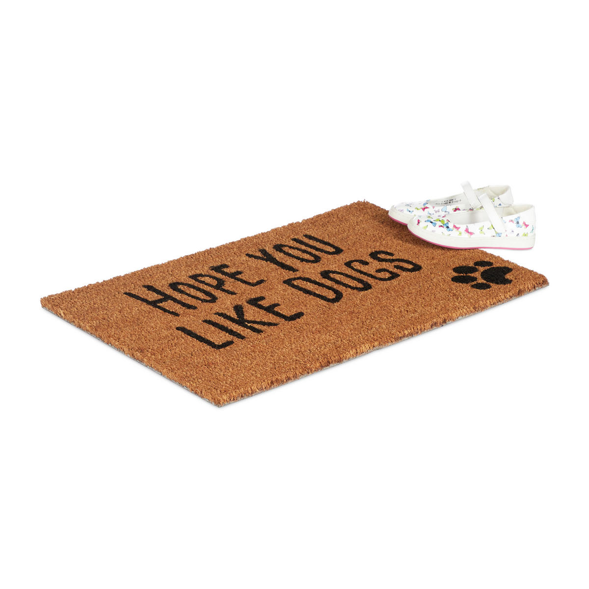 FUSSMATTE - Hellbraun, Kunststoff/Textil (60/40cm) - Relaxdays