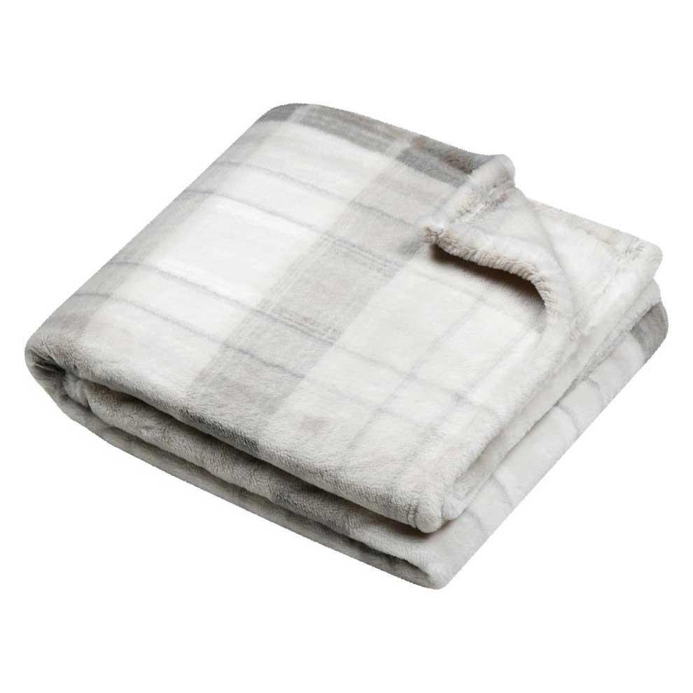 PLÜSCHDECKE Scotland 130/160 cm - Grau, Textil (160/130cm)