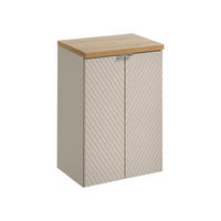 WASCHTISCHUNTERSCHRANK 60 cm 2Teile - Viva Cashmere V BM283 in Kaschmir Matt/ Evoke Eiche - Kaschmir/Eiche Artisan, Holz (60/57/40cm)