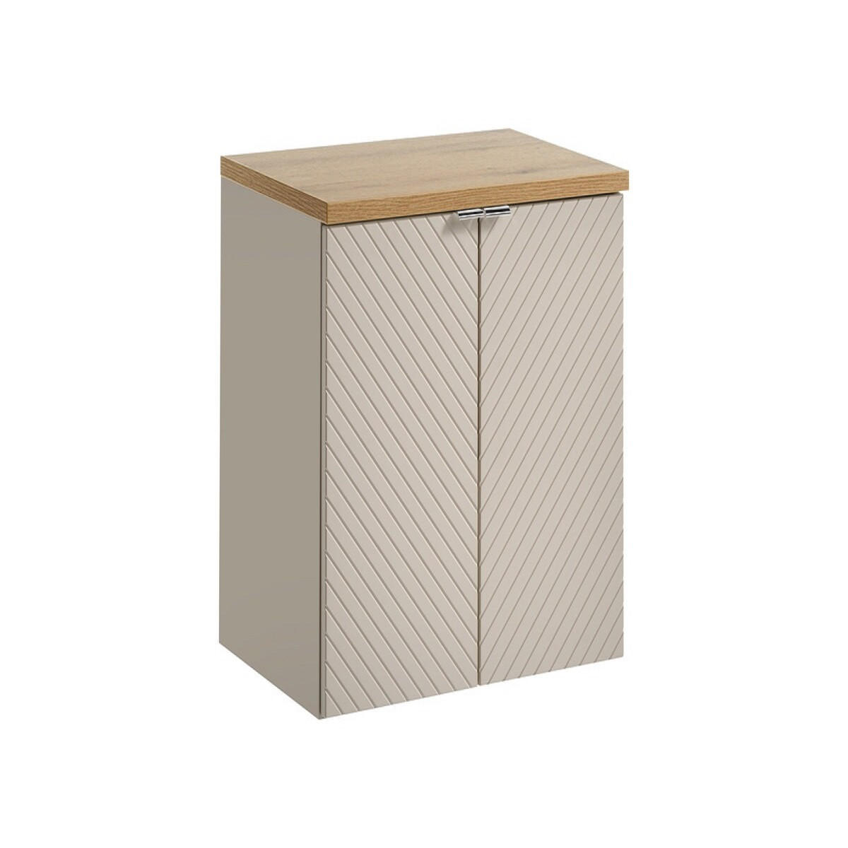 WASCHTISCHUNTERSCHRANK 60 cm 2Teile - Viva Cashmere V BM283 in Kaschmir Matt/ Evoke Eiche - Kaschmir/Eiche Artisan, Holz (60/57/40cm)