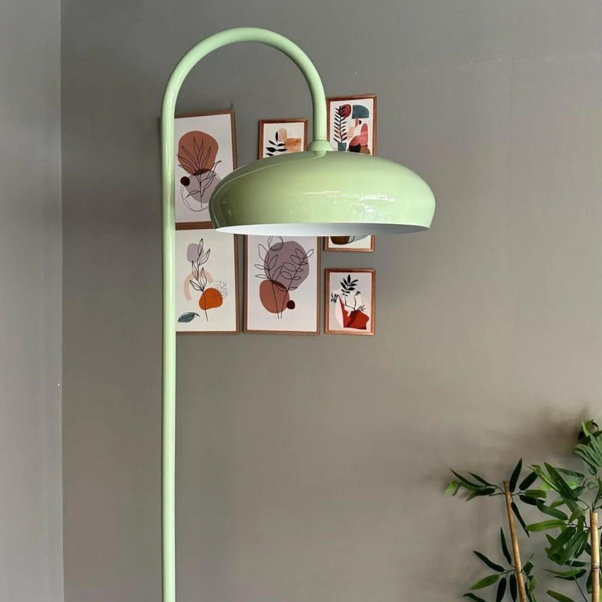 STEHLAMPE Bralo 180 Cm - Mintgrün, Metall (37/37/180cm) - Bamyum