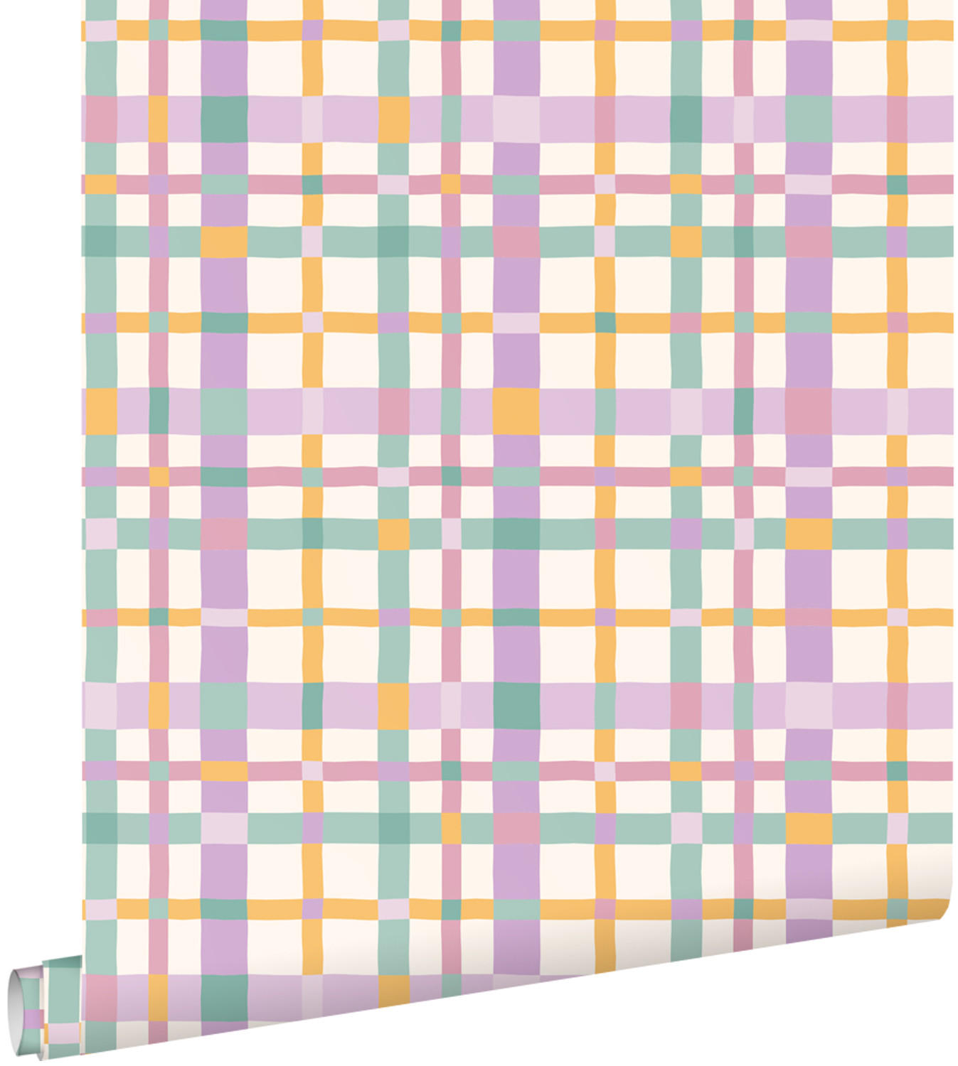TAPETE Karomuster 50 x 900 cm - Lila, Papier (50/0.1cm) - ESTAhome