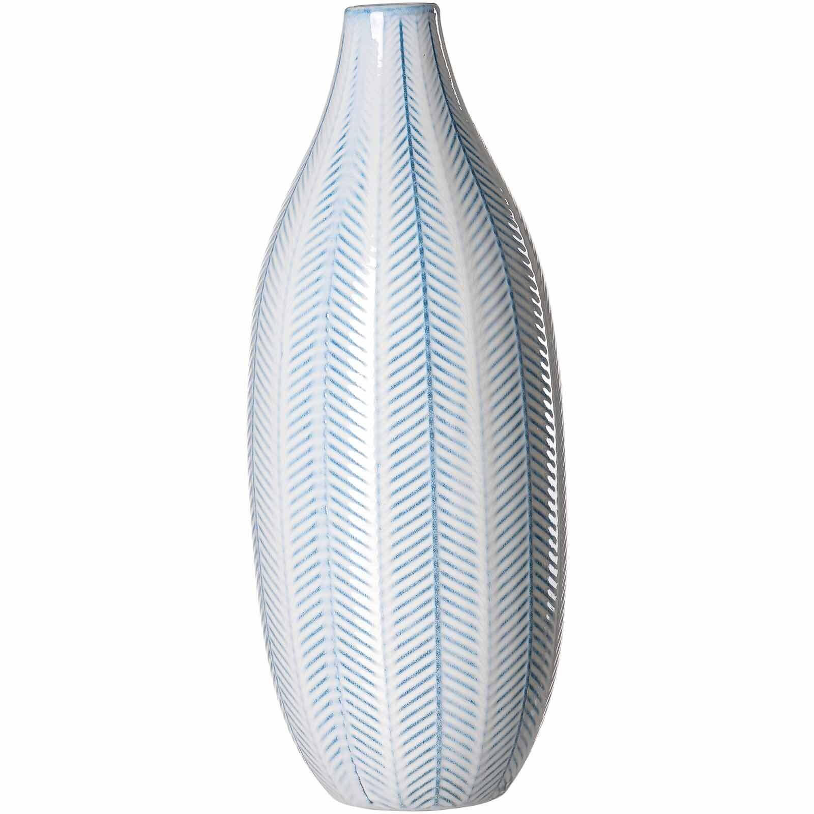 VASE Reef weiß-blau 40 cm - Blau/Weiß, Keramik (40cm) - Ritzenhoff Breker
