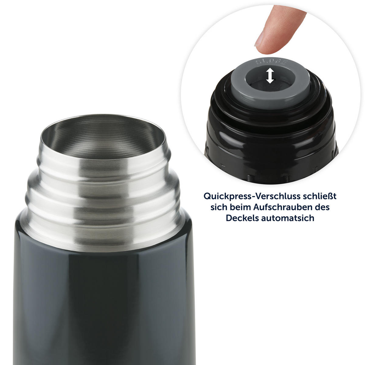 THERMOSKANNE Eifel 350 ml, Violett - Violett, Metall (0.35L) - Blumtal