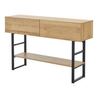 KONSOLENTISCH Varberg - Eichefarben, Holzwerkstoff/Metall (30/120/75cm) - [en.casa]