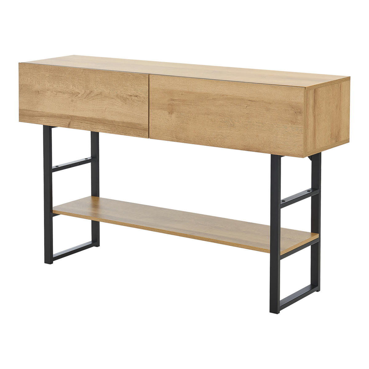 KONSOLENTISCH Varberg - Eichefarben, Holzwerkstoff/Metall (30/120/75cm) - [en.casa]