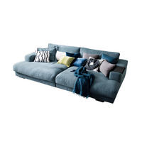BIG SOFA MIT TABLETT SCHWARZ MADELINE Petrol Webstoff - Petrol/Schwarz, Kunststoff/Textil (290/85/170cm) - KAWOLA