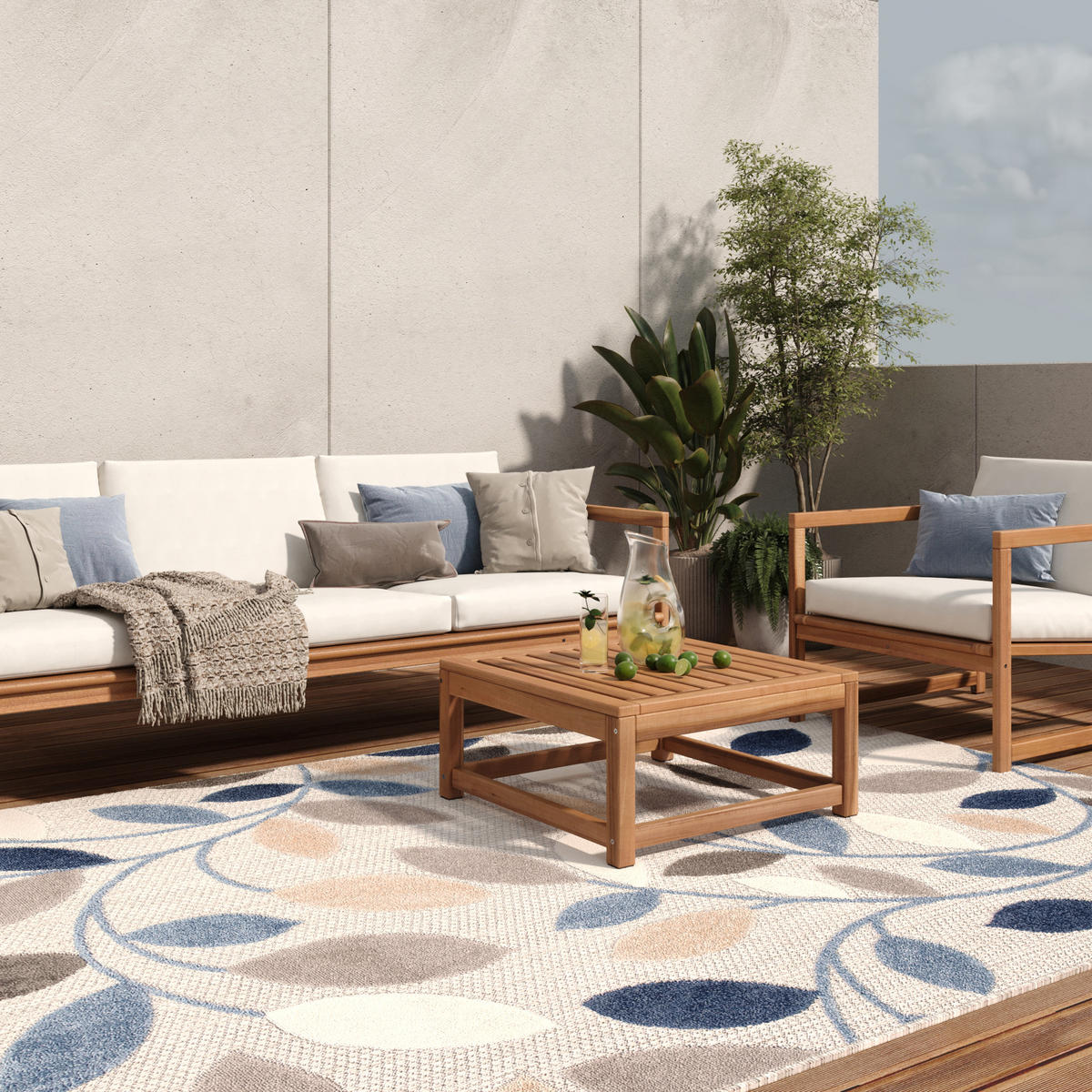 TEPPICH PATIO Grau 240/330 cm - Grau, Kunststoff (240/330cm) - Tapiso